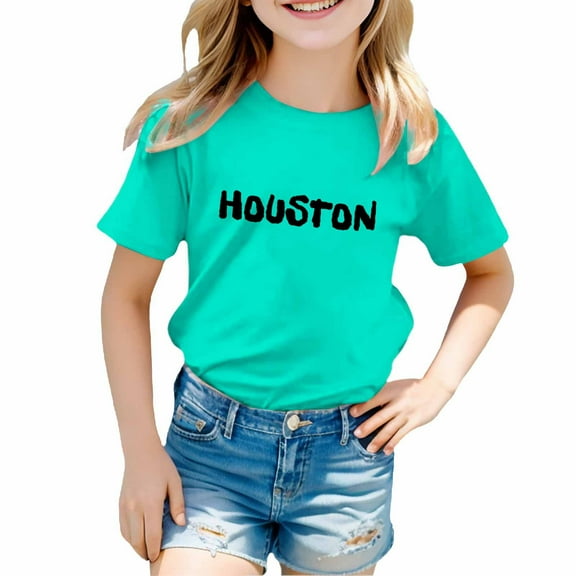 Tanghaowl Girls Shirts,Girls Tops Girls Casual Short Sleeve T Shirts Oversized T Shirts Girls Shirts Summer Tops Basic Tees