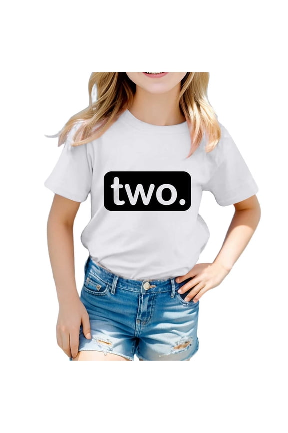 Girls Shirts Shirts For Teen Kids Girls Child Short Sleeve Happy Brithday Prints T Shirt Trendy Girls Fans Present Tops Too for Girls