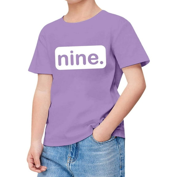 Tanghaowl Girls Shirts Shirts For Teen Kids Girls Child Short Sleeve Prints T Shirt Trendy Girls Fans Present Tops Plain Tops