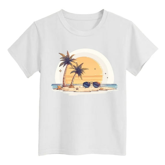 Tanghaowl Girls Shirts,T Shirts for Girls Kids Crew Neck Casual Loose Summer Tops Cotton T Shirts Kids Tshirts Clothes Summer Tops Basic Tees