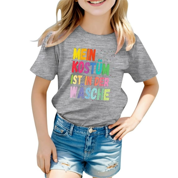Tanghaowl Girls Shirts,Toddler Girls Shirts Round Neck Short Sleeve T Shirts Casual Crewneck T Shirts Tee Shirts Girls' Tops, Tees & Blouses