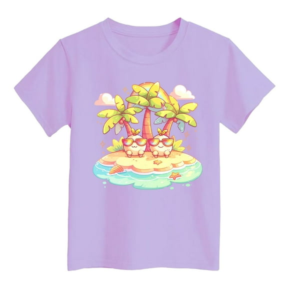Tanghaowl Girls Shirts,Toddler Tshirts Girls Short Sleeve Crop Tops Crewneck Kids Tee Tops Soft Blouse T-Shirt Girls Clothes