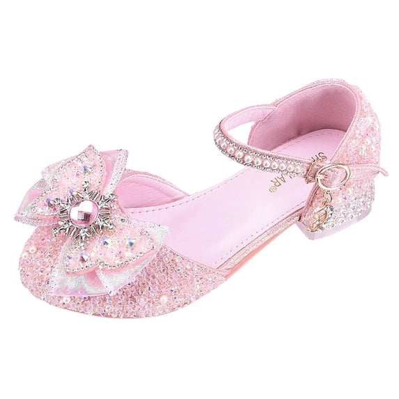 Tanghaowl Girls Shoes White High Heels New Children's High Heels Little Girls Shoes Stage Performance Dress Shoes Baby Jelly Shoes