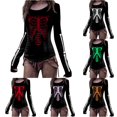 thumbnail image 1 of Yuhangmm Halloween Tshirts Women Halloween Skeleton Printed T Shirt with Cool Skeleton Design for Holiday Wear M, 1 of 5
