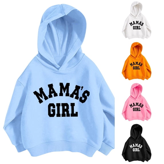 Tanghaowl Kids Hoodies Boys and Girls Casual Loose Cute Print Long Sleeve Hoodie Sport Top for Active Play and Fun Blue 7-8 Years