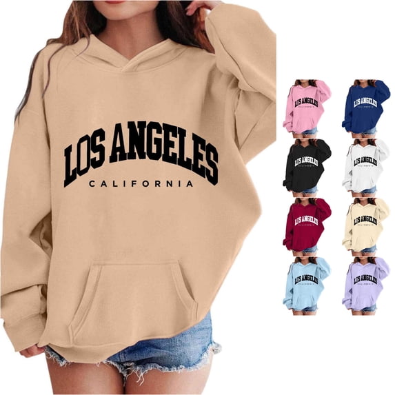 Tanghaowl Kids Hoodies Girls Hoodies Sweatshirts for Girls Cute Long Sleeve Pullover Sweatshirt for Kids Casual Comfortable Wear for Daily Khaki 2-3 Years