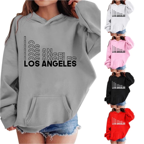 Tanghaowl Kids Sweatshirts Boys Girls Casual Hooded Sweatshirt Kids Pullover Top Soft Warm Winter Youth Outerwear Cozy Daily Wear Grey 5-6 Years