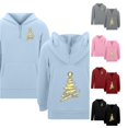thumbnail image 1 of Tanghaowl Kids Sweatshirts Boys Print Hooded Pullover Sweatshirt with Zipper Eyelets and Pocket for Kids Casual Outfit Light Blue 7-8 Years, 1 of 5
