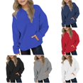 thumbnail image 1 of Tanghaowl Kids Sweatshirts Girls Hooded Sweatshirt Warm Thickened Pullover with Sleeves for Toddler Big Kids Casual Outerwear Blue 4-5 Years, 1 of 9