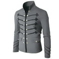 thumbnail image 1 of Tanghaowl Male Coat Jacket Gothic Embroider Button Coat Party Outwear Dress Men Vest, 1 of 4