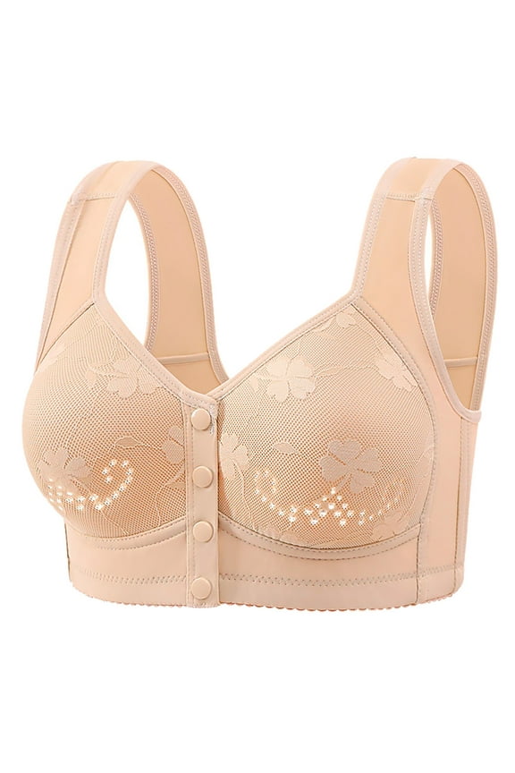 New Thin Wide Strap Soft Wireless Bra For Plus Size Women Semi Bra