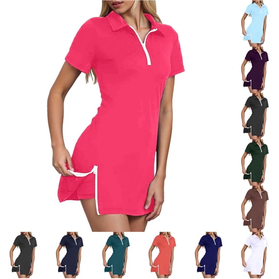 Tanghaowl Short Sets for Women, Women's Comfortable Slim Fit Short Set for Daily Wear featuring Soft Stretch Zipper Short Sleeve Sports Style Pink XXXL