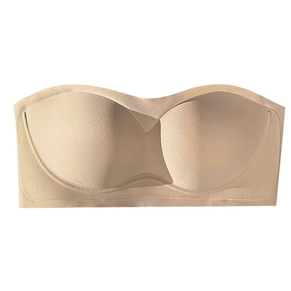 Tanghaowl Strapless Bra For Women Non Push Up Wire Comfort Lift And Support Droop No Show Bandeau Bra Big Bra