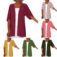 thumbnail image 1 of Tanghaowl Summer Cardigan Women's Lightweight Cardigan for Daily Wear Open Front Knit Sweater Casual Cardigan with Soft Comfort for Spring and Fall Red1 XXL, 1 of 6