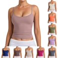 thumbnail image 1 of Tanghaowl Tank Tops for Women, Women's Tank Top with Adjustable Spaghetti Straps and Ribbed Knit Sleeveless Design for Casual Wear and Layering Purple M, 1 of 6