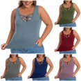 thumbnail image 1 of Tanghaowl Tank Tops for Women, Plus Size Tank Top With Built In Bra Wide Straps Support Comfort Summer Casual Wear Light Blue XL, 1 of 5