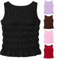 thumbnail image 1 of Tanghaowl Tank Tops for Women, Women's Fashionable Casual Solid Tank Top for Daily Wear Black L, 1 of 3