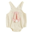 thumbnail image 1 of Tanghaowl Toddler Baby Gilrs Jumpsuit My First Easter Baby Girl Boy Outfit Sleeveless Bodysuit Rabbit Bunny Knit Strap Romper Jumpsuit Summer Clothes Fashion Baby Girl Clothes, 1 of 7