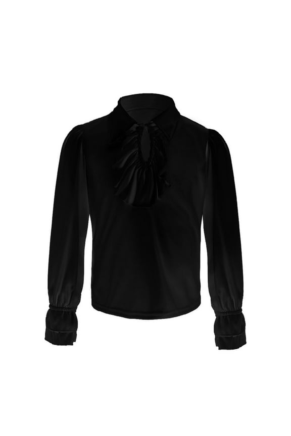 Toddler Boys Shirt Renaissant Lace Up Scottish Jacobite Classical Tops Boys Clothes Long Sleeve Shirts