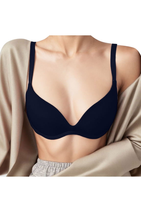 Women Casual Solid Color Triangle Cup No Steel Ring Bra Comfortable Light And Beautiful Back Underwear Women Bras Wireless Push up