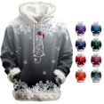 thumbnail image 1 of Tanghaowl Women Sweatshirt Fashion Hooded Sweatshirt Cozy Soft Casual Pullover Top for Comfortable Loungewear Outfit with Festive Design Grey XXL, 1 of 4