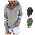 thumbnail image 1 of Tanghaowl Women Sweatshirt Hoodies Sweatshirts Long Sleeve Casual Pullover Clothes with Pocket and Cozy Warm Material Grey L, 1 of 7