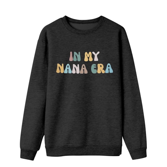 Tanghaowl Women Sweatshirt Ladies Fashion Casual Letter Printed Long Sleeved Hoodie Top with Soft Breathable Material Black XXXL