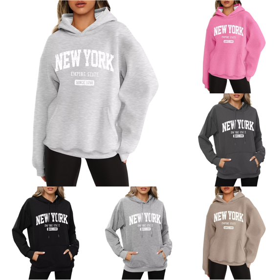 Tanghaowl Women Sweatshirt Oversized Pullover Hoodies Short Velvet Sweaters Long Sleeve Winter Fall Outfits Light Gray XXL