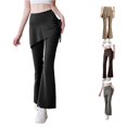 thumbnail image 1 of Tanghaowl Women's Pants, Women's Casual High Waist Yoga Flare Pants with Stretch Bootcut Legging for Daily Workout Campus Black XXL, 1 of 4