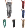thumbnail image 1 of Tanghaowl Women's Pants, Women's Casual Pants Solid Straight Pants Waist And Long Women Casual Elastic Pants Grey XL, 1 of 3