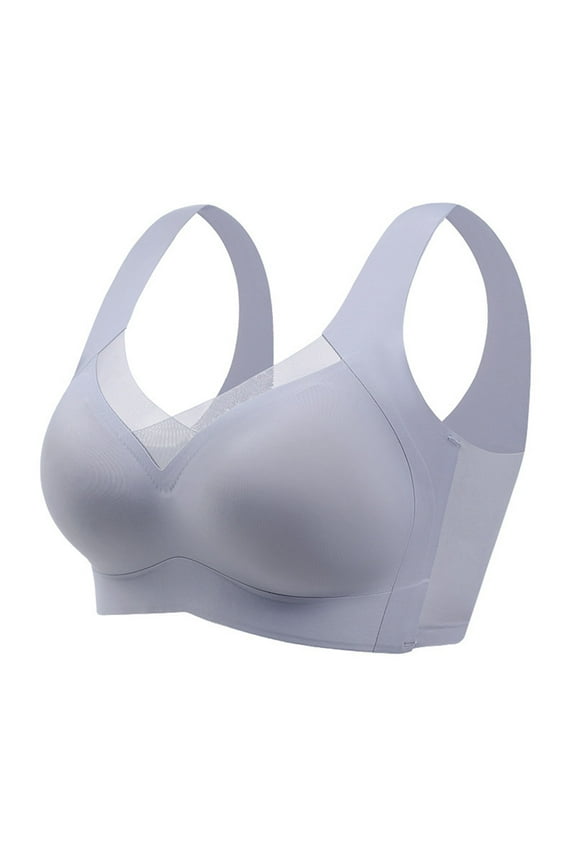 Women's Seamless Underwear Women's Summer Thin Large Sized Bra Beautiful Vest Style Integrated Fixed Cup Large Chest Small Bra Gathered Together Tan Bra