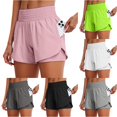 thumbnail image 1 of Tanghaowl Women's Shorts, High Waist Workout Shorts For Yoga Running Gym Fitness Control Athletic With Built In Liner Red XS, 1 of 5