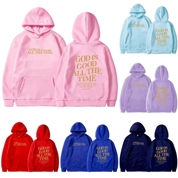 Tanghaowl Women's Sweatshirt Casual Reversible Letter Print Long Sleeve Hoodie with Pocket and Soft Breathable Material Red2 M