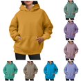 thumbnail image 1 of Tanghaowl Women's Sweatshirt Ladies Fall Winter Casual Loose Fun Letter Floral Print Hoodie Sweatshirt Orange XXL, 1 of 5
