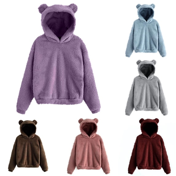 Tanghaowl Women's Sweatshirt Printed Pullover Sweatshirt Long Sleeve Crewneck Casual Comfortable Blouse for Daily Wear and Outfits Purple S
