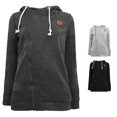 thumbnail image 1 of Tanghaowl Women's Sweatshirts Loose Sleeve Casual Pullover Hoodie Zipper Drawstring Shirt Long Coat with Cozy Warm Fabric Dark Gray XXL, 1 of 4