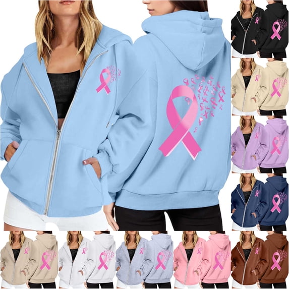 Tanghaowl Women's Sweatshirts Zip Up Hoodie Pullover Long Sleeve Pocket Drawstring Casual Sweatshirt for Comfortable Winter Style Light Blue XXL