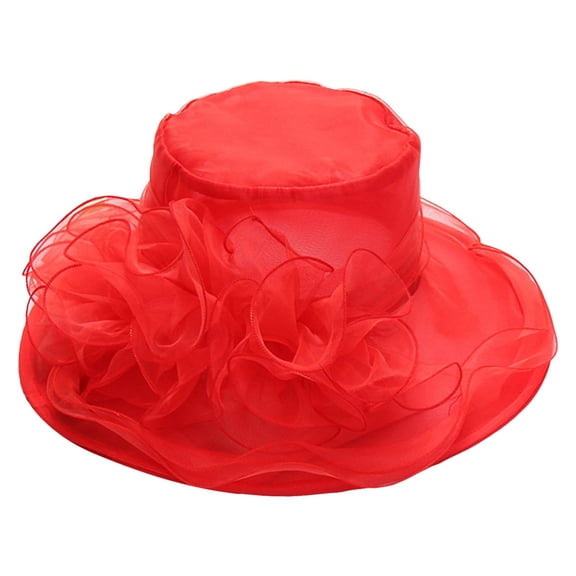 Tanghaowl Womens Hat European And Fashion Sun Hat Mesh Lace Flower Sun Hat Outdoor Foldable Large Brim Women's Hat Summer Wide Rim Hat Men