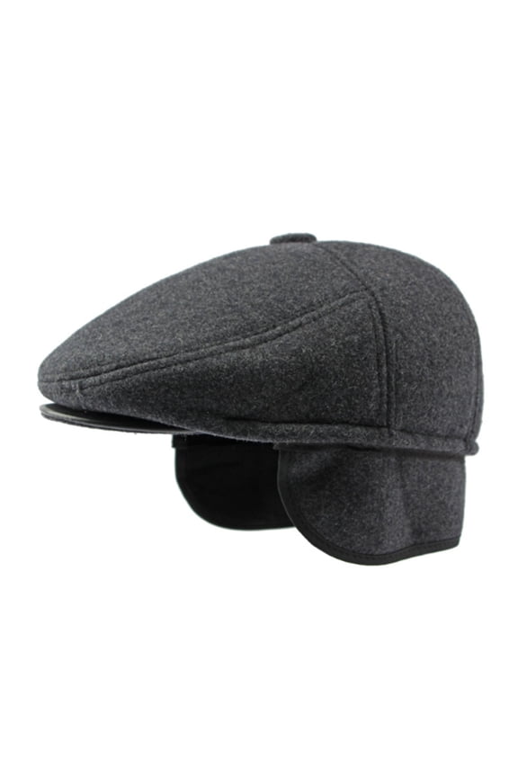 Womens Hat Men's Fall And Winter Ear Warm Tongue Cap British Retro Beret Forward Cap Wool Hat French