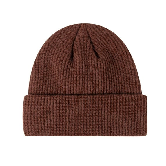 Tanghaowl Womens Hat New Fashionable And Adult Solid Color Knitted Warm Pullover Wide Rim Hat Men