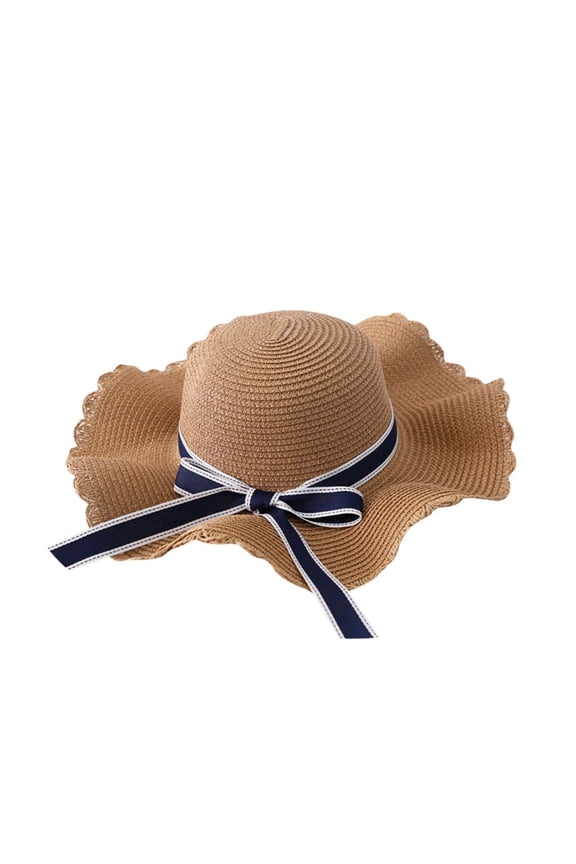 Womens Hat Women Summer Big Straw Hat Sun Floppy Wide Hats New Bowknot Folding Beach Cap in N Out Burger Hat