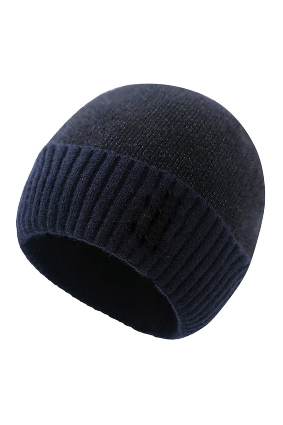 Womens Hat Women's Knitted Hat Thickened Winter Hat Color Block Melon Skin Hat French Chef Hat