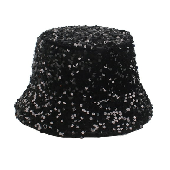 Tanghaowl Womens Hat Womens Sequin Bucket Hat Beach Sun Hats For Party Girls Teens Shiny Glitter Sequin Sun Cap For Travel Hats Ladies