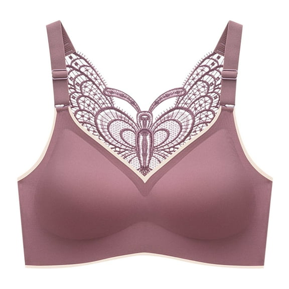 Tanghaowl Womens Large Size Beauty Back Wrap Latex No Steel Ring Ice Silk Sports Bra Gathering Underwear Light Sports Bras for Women
