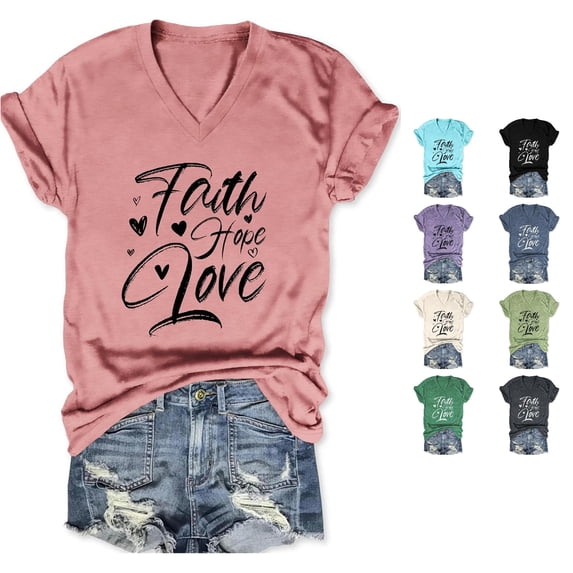 Tanghaowl Womens T Shirts, Casual Short Sleeve Crewneck Floral Print Tee Comfortable Daily Wear Basic Top For Ladies Women's T-Shirts Pink S