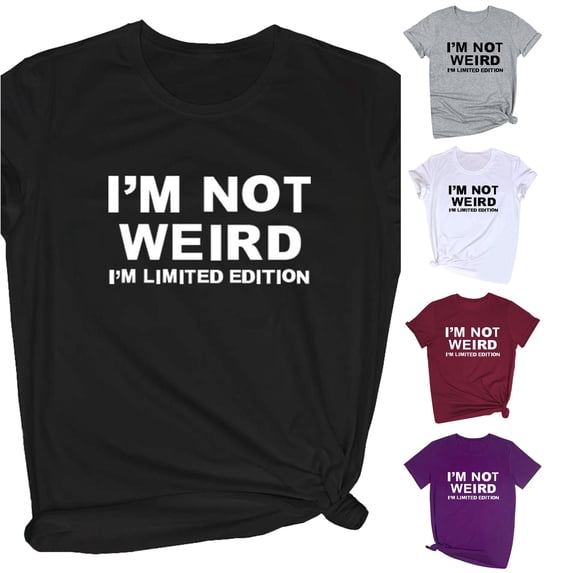 Tanghaowl Womens T Shirts, Women Casual Loose Crewneck Tee Short Sleeve Top Comfort Style Graphic Funny Saying Cute Juniors Girls T-Shirt Black M