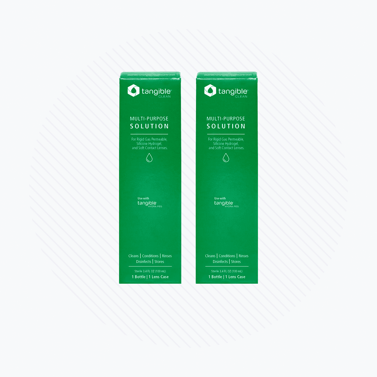 Tangible Clean - Scleral and Contact Lens Multi-Purpose Solution (3.4oz Travel Size) 2-Pack