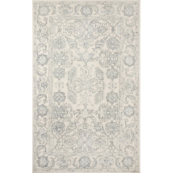 Momeni Floral Traditional Area Rugs, Off-White