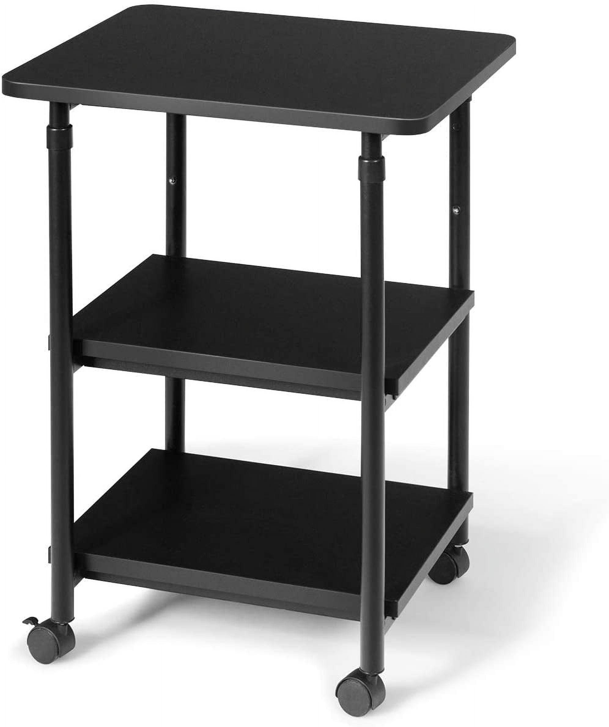 Mobile Machine Stand Tangkula 3-Tier Adjustable Printer Stand, Rolling Printer Cart with 2 ...