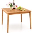 thumbnail image 1 of 4-Person Outdoor Acacia Wood Dining Table, 40” Square Bistro Table with 1.96” Umbrella Hole, Outdoor Patio Table for Porch, Deck, Garden and Backyard, Natural, 1 of 9